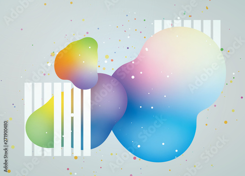 立体的なイラスト　グラデーション　イメージ