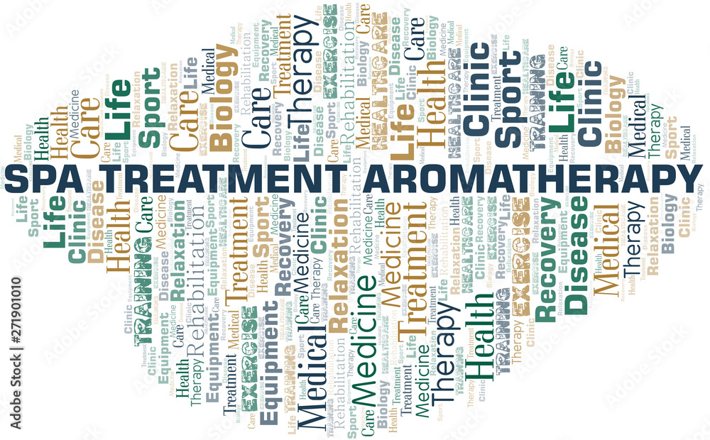 Spa Treatment Aromatherapy word cloud. Wordcloud made with text only. Spa Treatment Aromatherapy word cloud. Wordcloud made with text only.