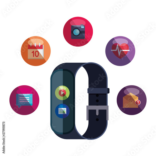 smartwatch with media player button and picture file set apps