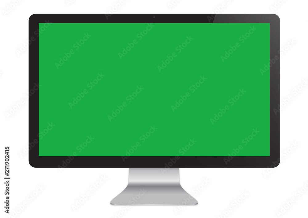 Isolated LED green screen Cinema Display computer monitor mockup Isolated LED green screen Cinema Display computer monitor mockup