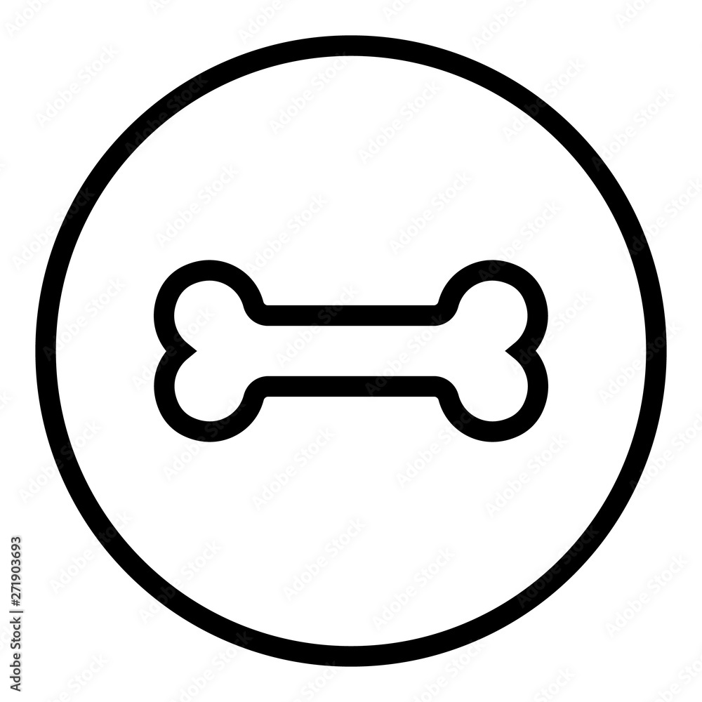 Dog bone icon. Pets food symbol. Flat signs in circles. Round buttons for web. Dog bone icon. Pets food symbol. Flat signs in circles. Round buttons for web.