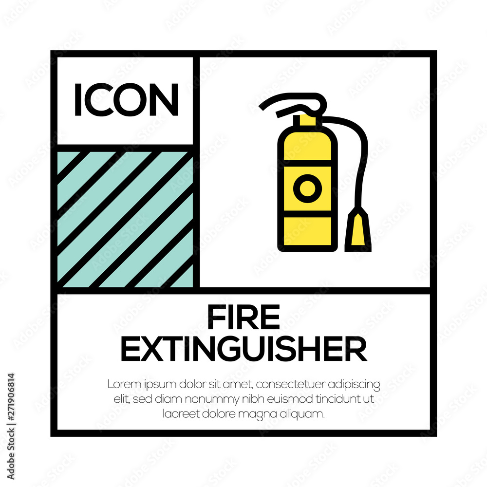 Naklejka premium FIRE EXTINGUISHER ICON CONCEPT