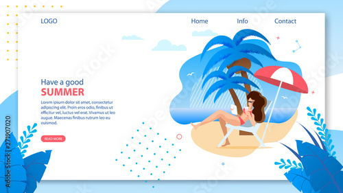 Landing Page Template with Have Good Summer Wish