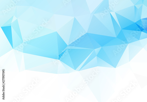 Abstract mosaic Blue White Polygonal Geometric Triangle Background, Low Poly Style. Business Design Templates modern Triangle Background.