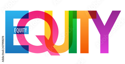 EQUITY rainbow vector typography concept banner