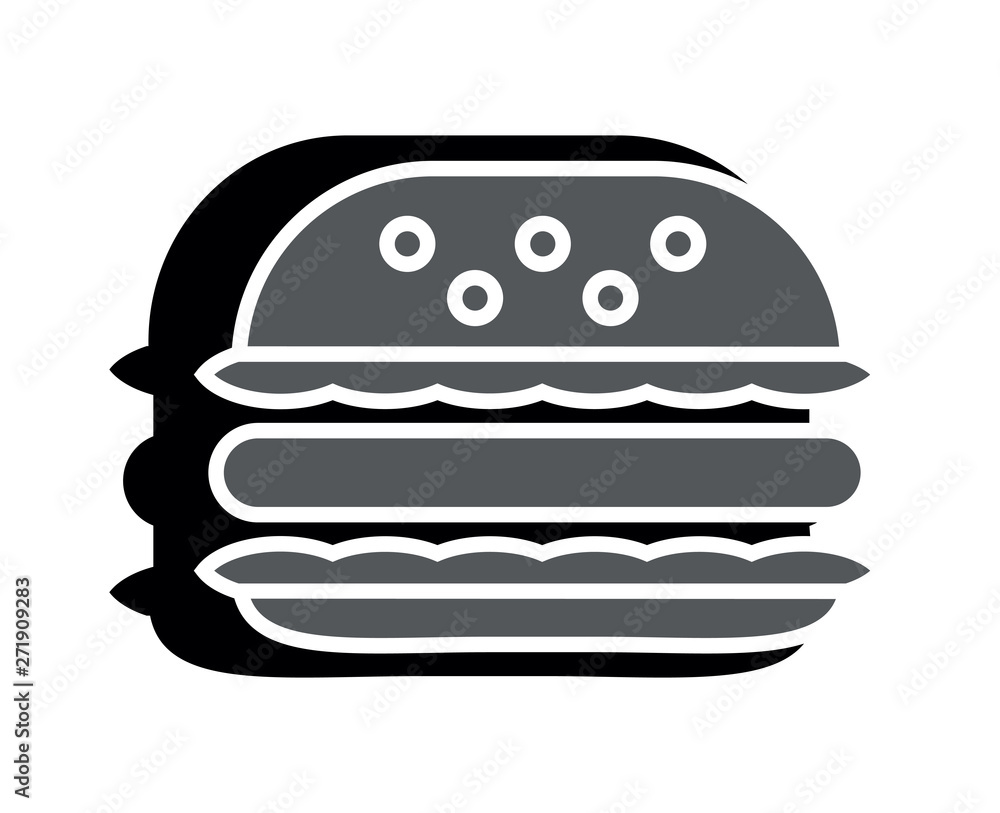 hamburger icon. Vector black and white silhouette isolated illustration. hamburger icon. Vector black and white silhouette isolated illustration.