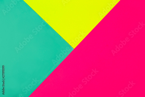 Abstract geometric background in bright neon colors. Glowing Magenta diagonal