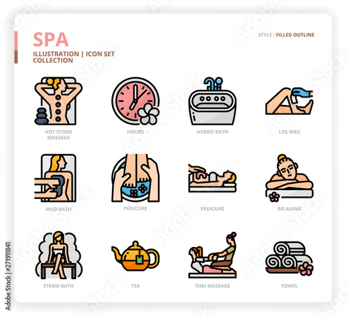 Spa icon set