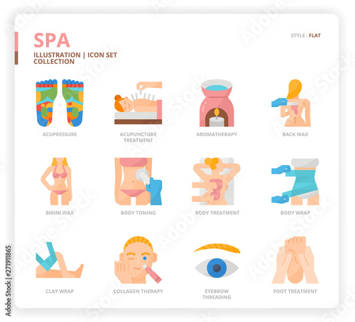 Spa icon set