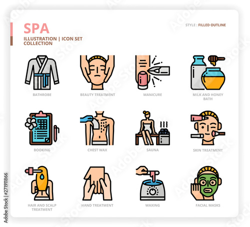 Spa icon set