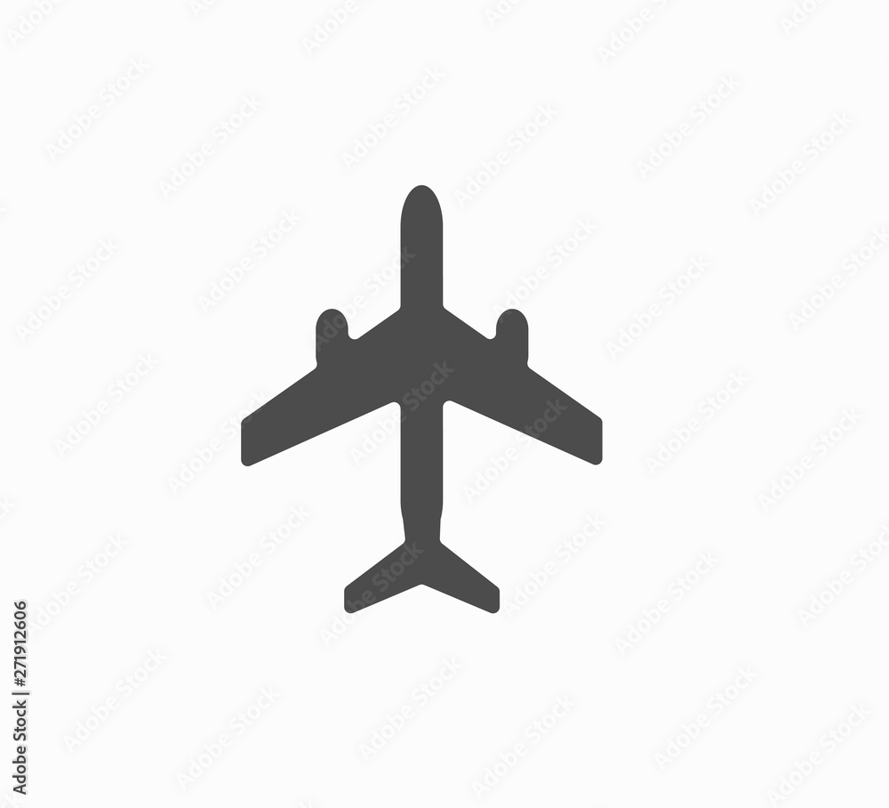 A monochrome, gray icon flying an airplane - travel and tourism. Flat gyzain vector icons for smartphone and website A monochrome, gray icon flying an airplane - travel and tourism. Flat gyzain vector icons for smartphone and website