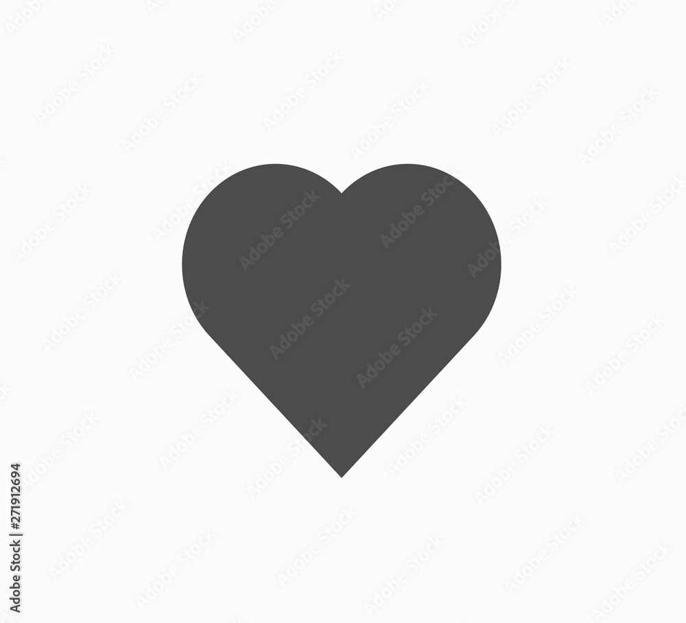 Monochrome, gray vector icon heart close-up. Web Icon for smartphone and website - like icon Monochrome, gray vector icon heart close-up. Web Icon for smartphone and website - like icon