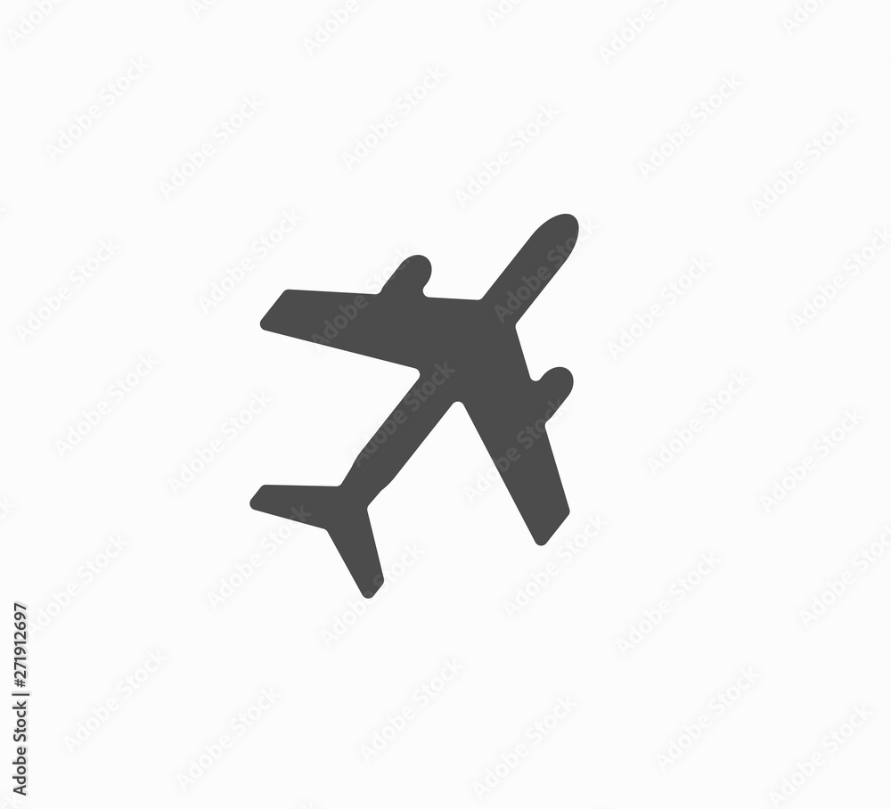 A monochrome, gray icon flying an airplane - travel and tourism. Flat gyzain vector icons for smartphone and website. Air transport A monochrome, gray icon flying an airplane - travel and tourism. Flat gyzain vector icons for smartphone and website. Air transport