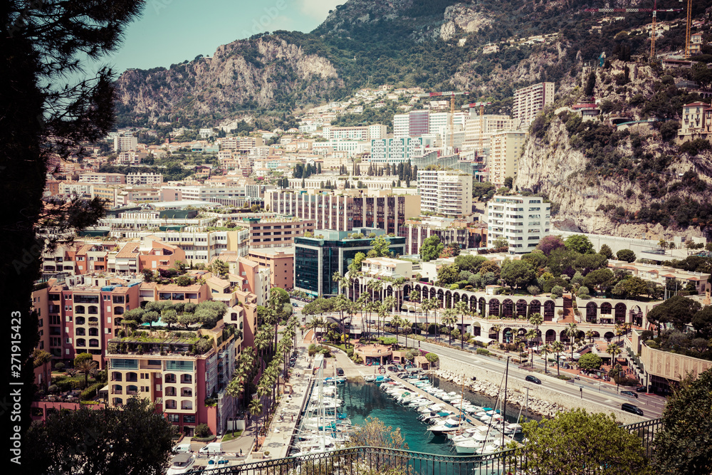 Fontvielle Harbour, Monaco, on the French Riviera.