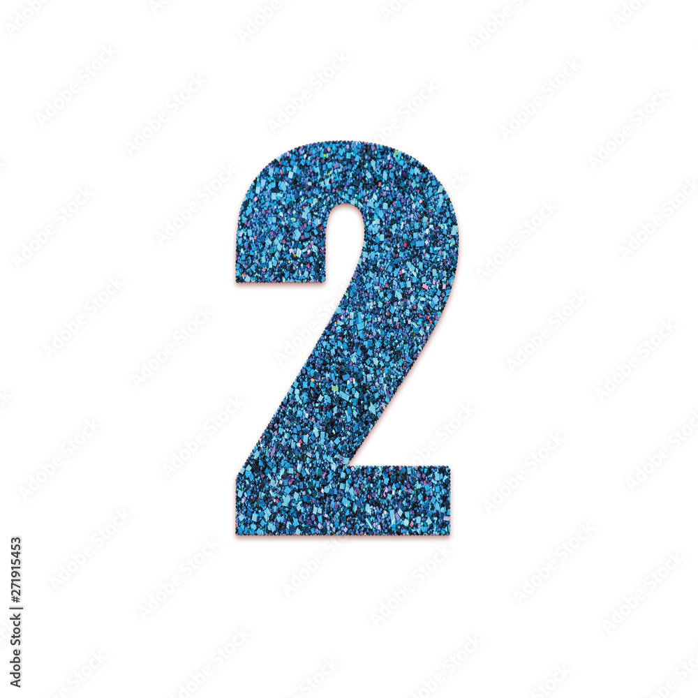 Gold glitter alphabet number 2. Gold glitter alphabet number 2.
