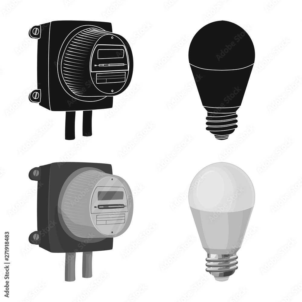 Isolated object of electricity and electric sign. Collection of electricity and energy stock vector illustration. Isolated object of electricity and electric sign. Collection of electricity and energy stock vector illustration.