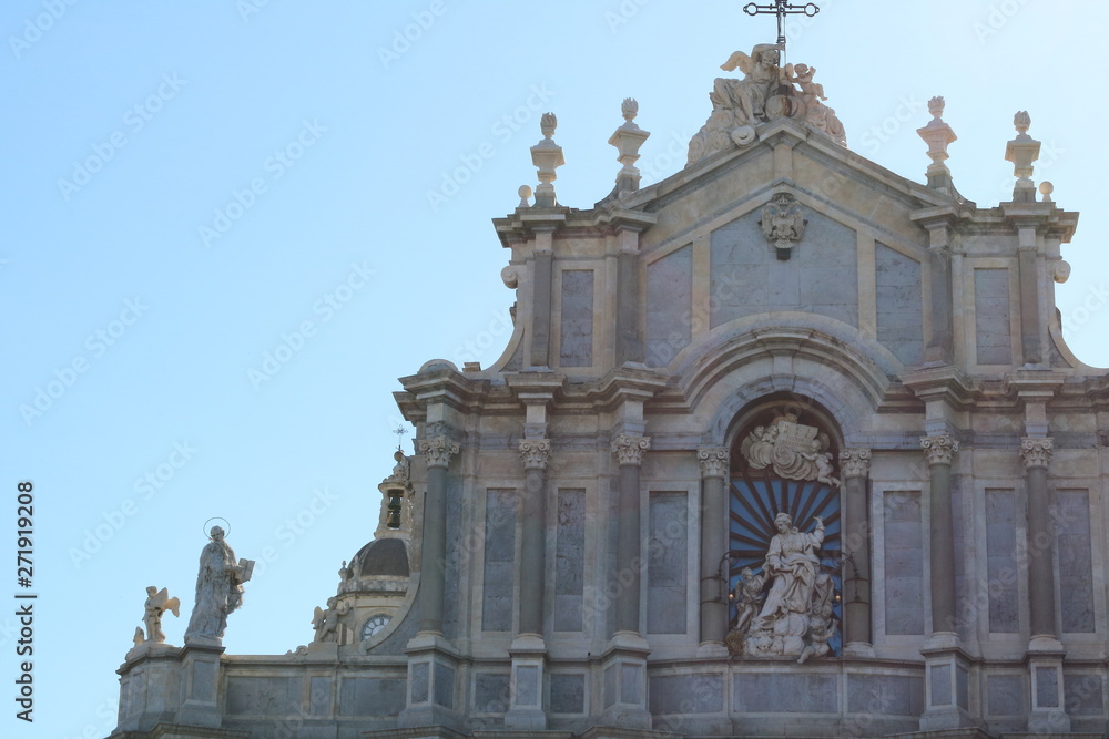 The front of the church of Catania 