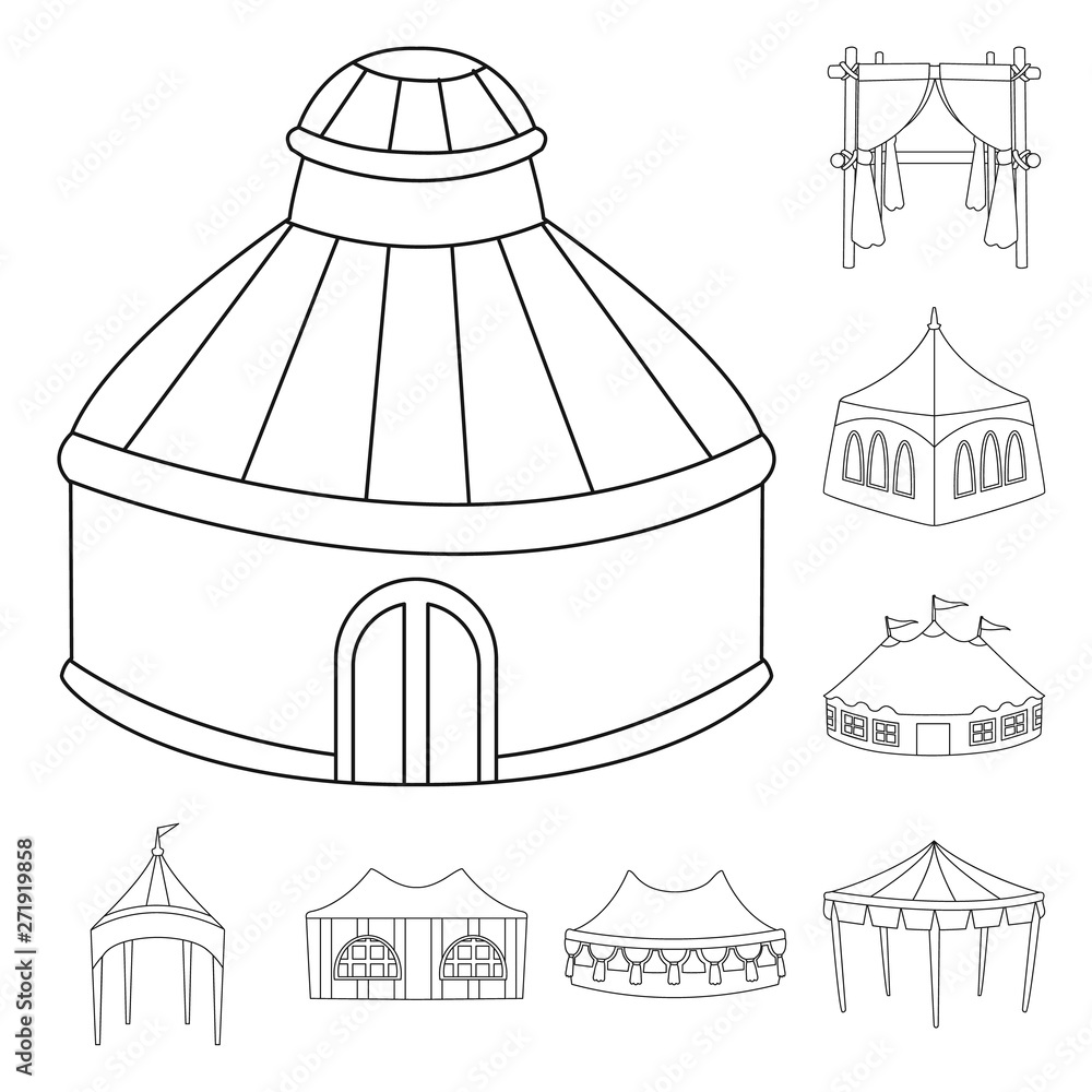 Vector design of roof and folding sign. Collection of roof and architecture stock symbol for web. Vector design of roof and folding sign. Collection of roof and architecture stock symbol for web.