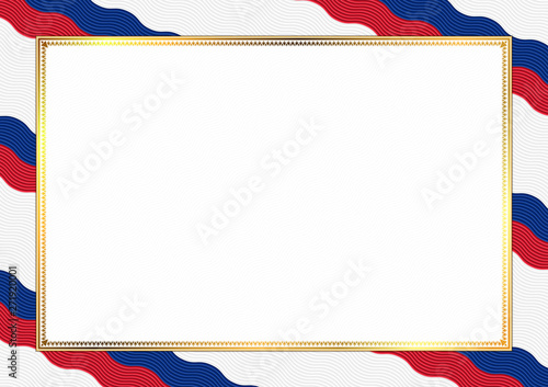 Border made with Liechtenstein national colors