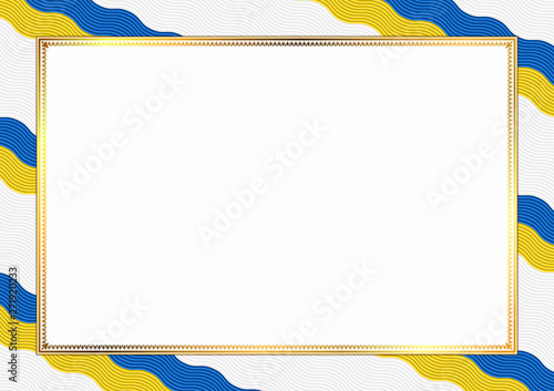 Border made with Ukraine national colors