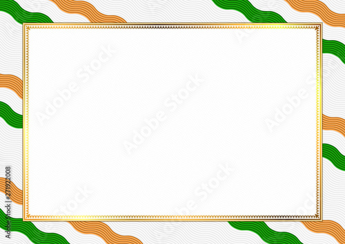 Border made with India national colors