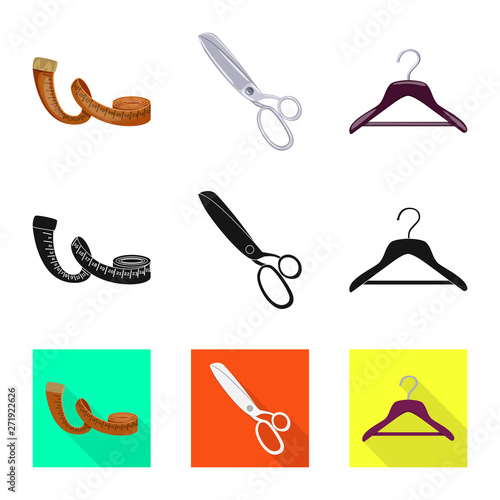 Isolated object of craft and handcraft logo. Collection of craft and industry stock vector illustration.