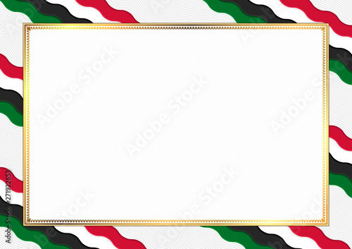 Border made with Sudan national colors