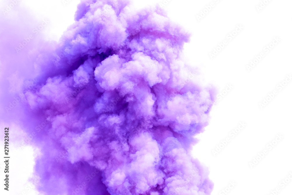 white background smoke purple