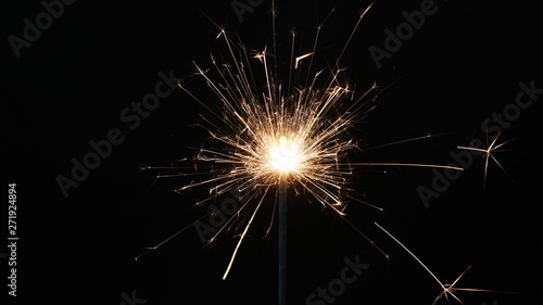 sparkler on black background