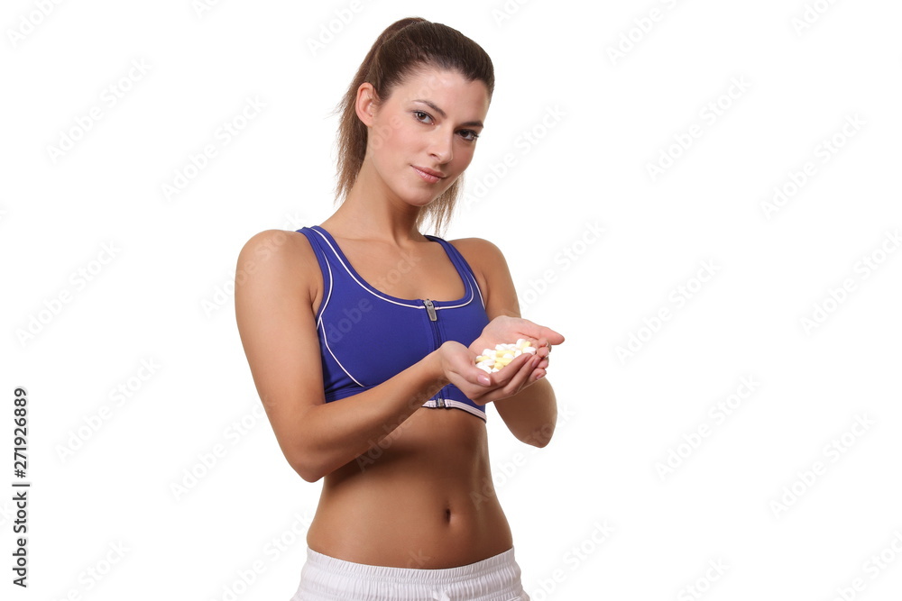 sports girl with pills sports girl with pills