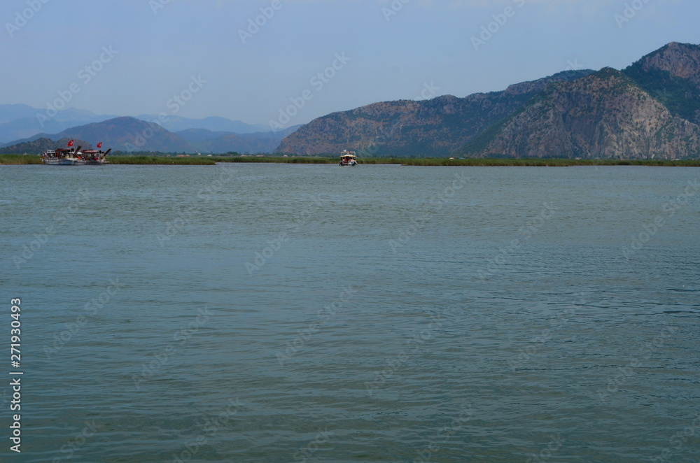 Dalyan River where the Caretta-Caretta turtles live Dalyan River where the Caretta-Caretta turtles live