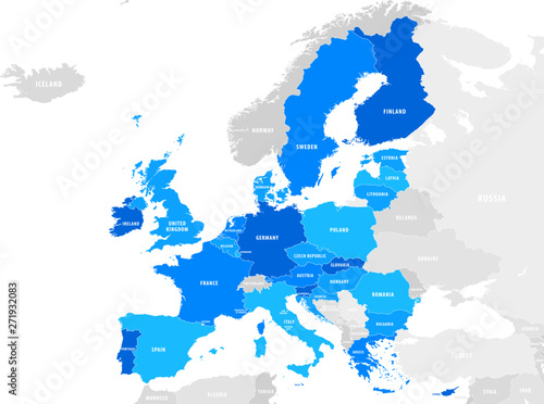 vector mape of european union borders