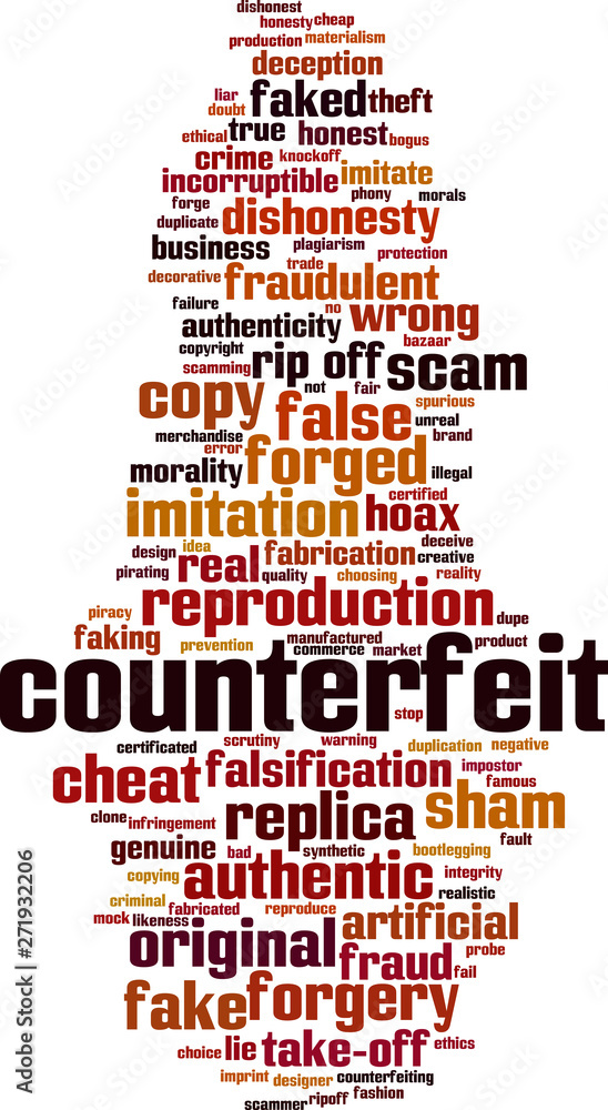 Counterfeit word cloud Counterfeit word cloud