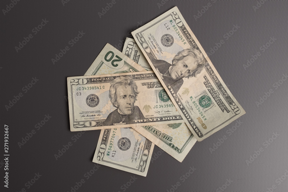 Dollars studio image. Dollar bills. Dollars studio image. Dollar bills.