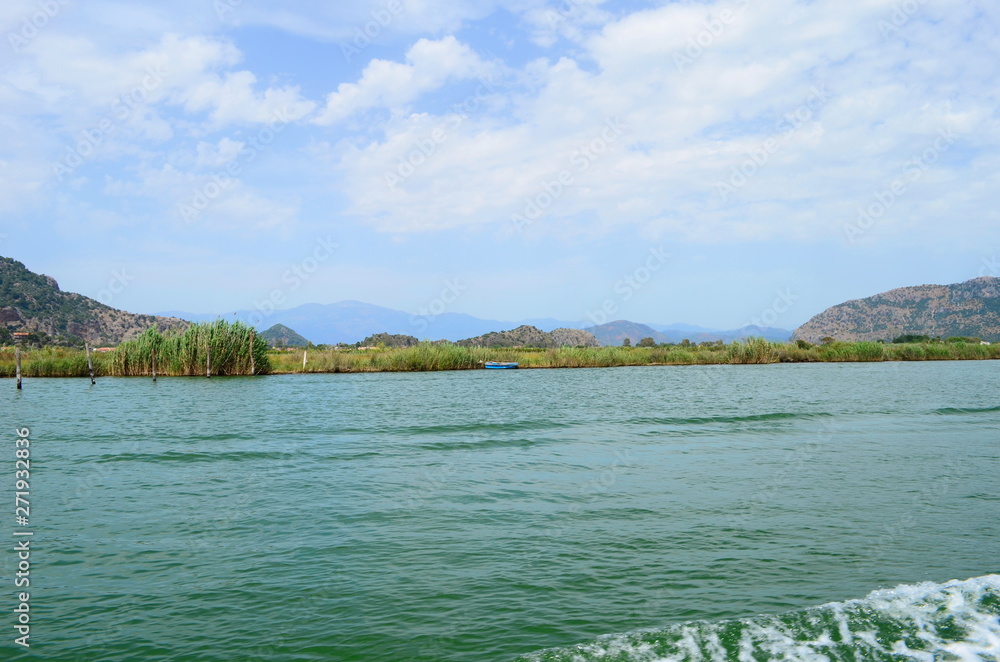 Dalyan River where the Caretta-Caretta turtles live Dalyan River where the Caretta-Caretta turtles live