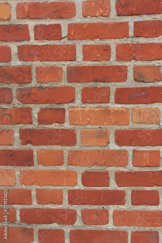 Closeup of red brown brick wall texture