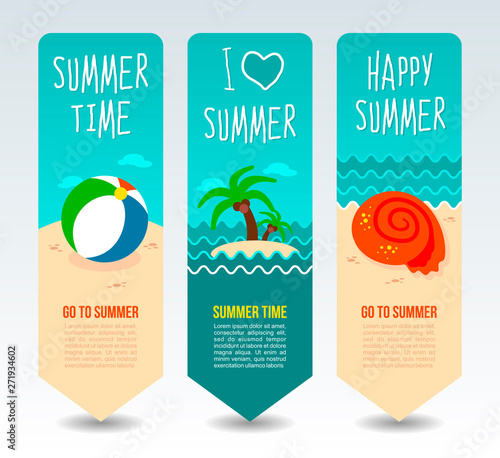 Travel and vacation vector banners