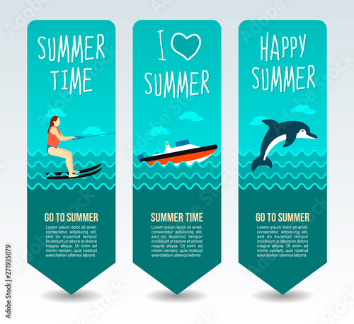 Travel and vacation vector banners