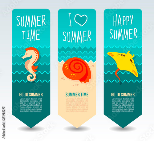 Travel and vacation vector banners