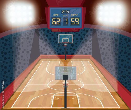Basketball sport game scenery cartoon © Jemastock