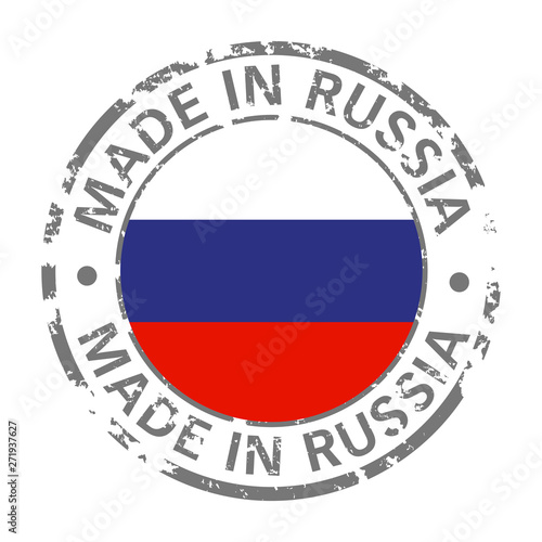 made in russia flag grunge icon