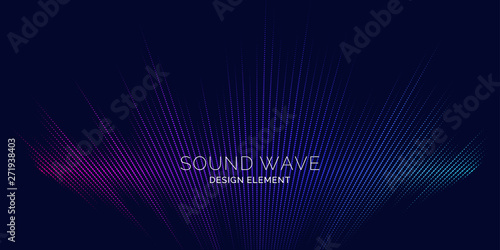 Sound wave equalizer. Vector illustration on dark background
