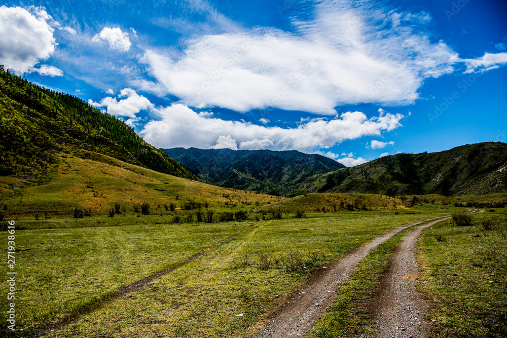 Beautiful Altai mountains in spring