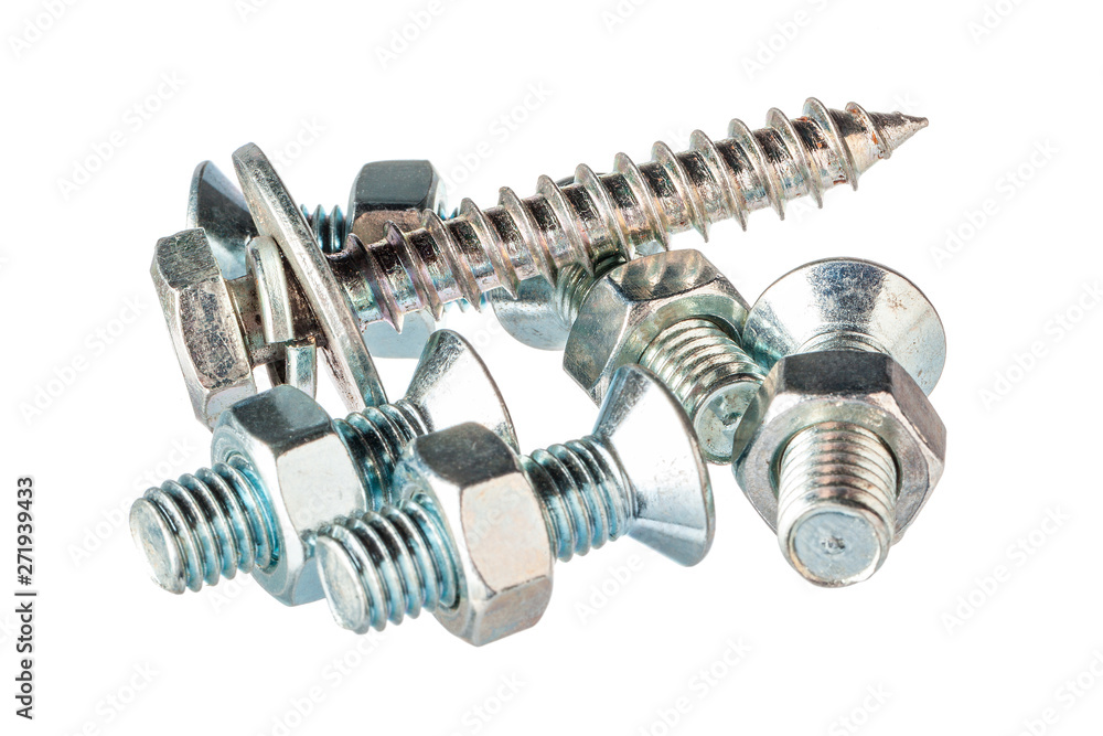 metal screw isolated on a white background metal screw isolated on a white background