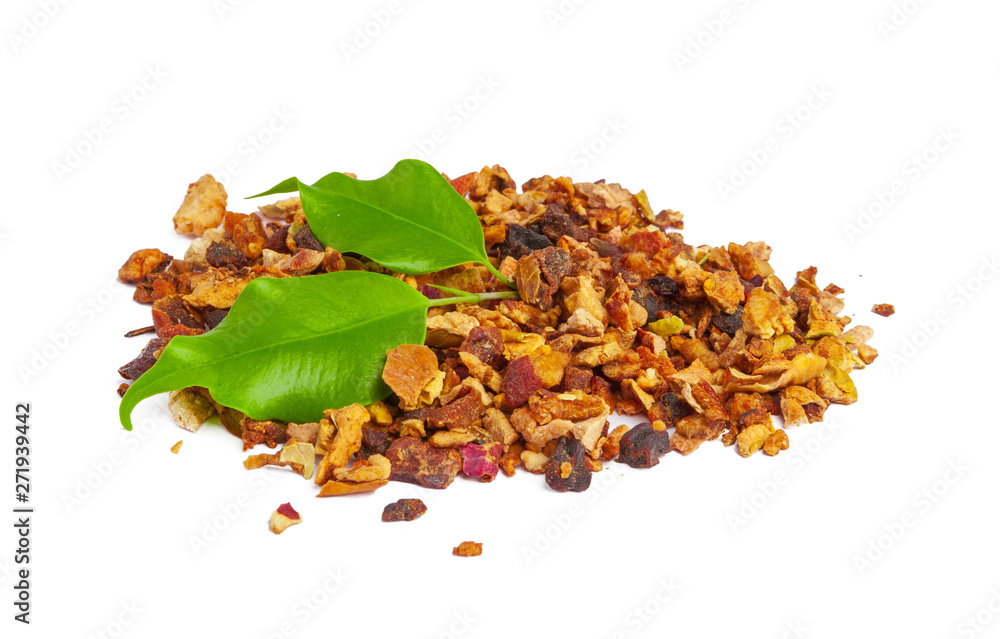 Mixture herbal floral fruit tea with petals, dry berries and fruits. Texsture Mixture herbal floral fruit tea with petals, dry berries and fruits. Texsture