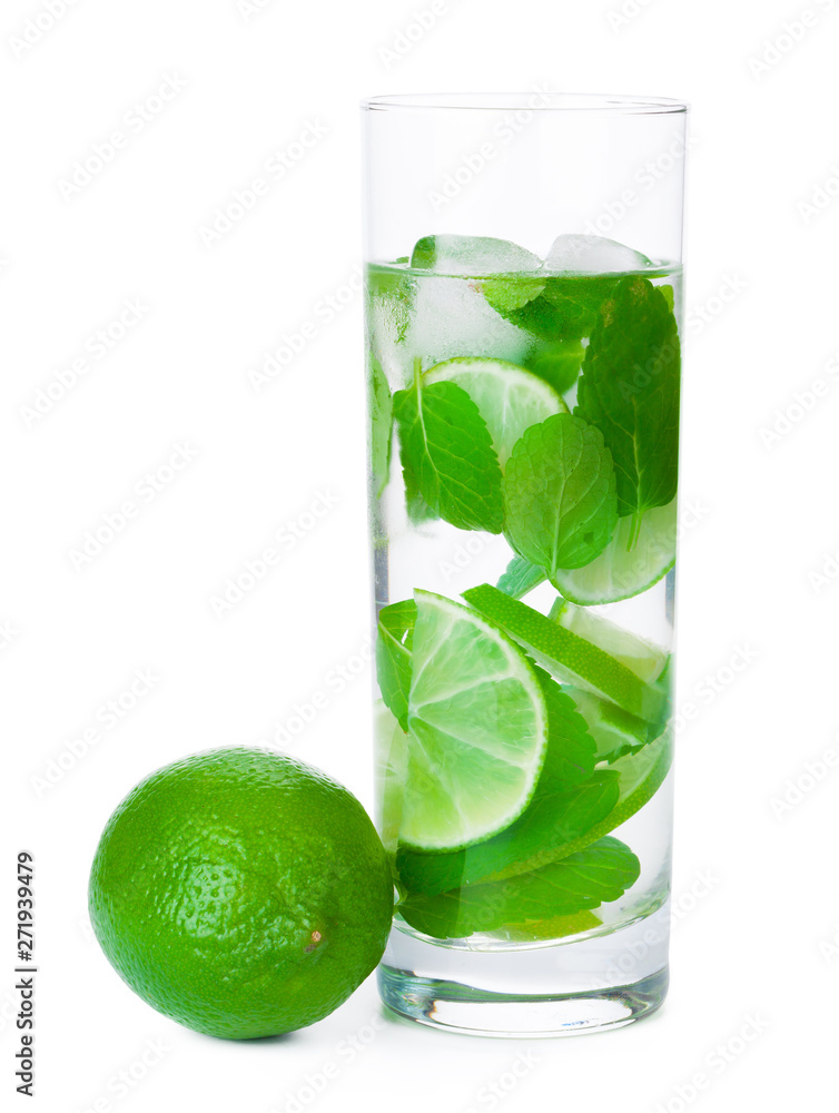 cold fresh lemonade. Isolated on white background with clipping path cold fresh lemonade. Isolated on white background with clipping path