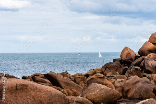 Rock formations in Pink Granite Coast