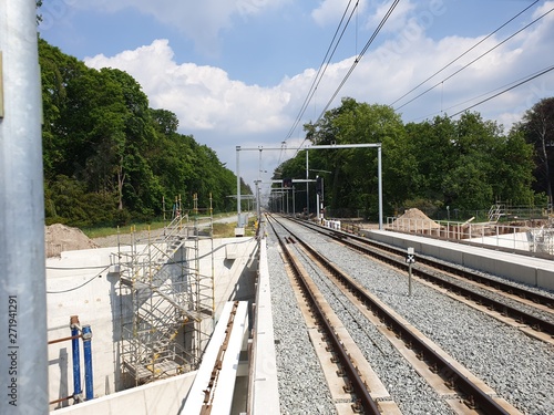 Renewal of the train station Driebergen Zeist in the netherlands with underground road and expansion to 4 tracks photo