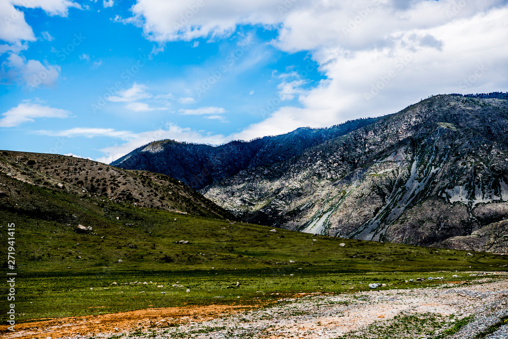 Beautiful Altai mountains in spring