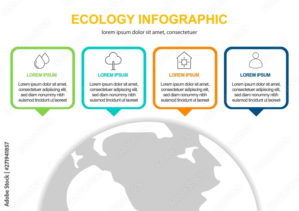 Abstract ecology concept background .Vector infographic illustration